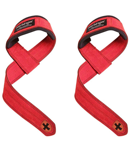 Harbinger Leather Lifting Straps - Red için detaylar